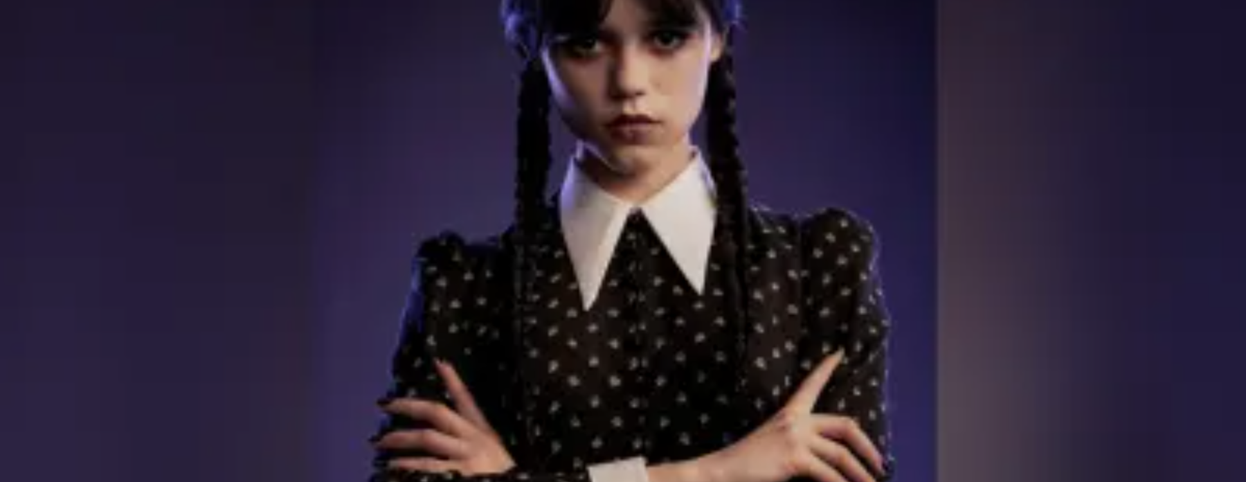 Jenna Ortega dressed as Wednesday Addams